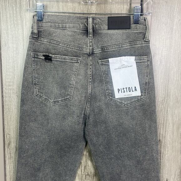 New! Pistola Cara High Rise Vintage Skinny Misguided Button Up Jeans Women's 26 - Picture 8 of 14